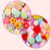 50pcs 10mm Tiny Resin Roses Flower FlatBacks Cabochons Deco F1221x2 (Daisy, 10mm) view 4