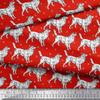 Dog Print - Candy Red - Soimoi Cotton Jersey Knit Fabric, 58" Wide Soft Stretch Printed Fabric by The Yard for T-Shirts, Baby Clothes, Pajamas, Dresses, Leggings & DIY Projects view 3