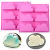 Fewo 2 Pack Cloud Cupcake Pans Mousse Cake Silicone Molds Jello Soap Wax Crayon Melt Bath Bomb Mold Lotion Bar Molds Ice Cube Trays view 1