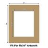 CountryArtHouse Rattan Acid Free 16x20 Picture Frame Mats with White Core Bevel Cut for 11x14 Pictures - Fits 16x20 Frame - Pack of 10 Mats - with Bags & Backings view 2