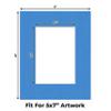 CountryArtHouse Bay Blue Acid Free 8x10 Picture Frame Mats with White Core Bevel Cut for 5x7 Pictures - Fits 8x10 Frame - One Mat view 2