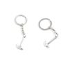 100 PCS Antique Silver Keyrings Keychains Key Ring Chains Tags Clasps R4SD4 Hammer view 1