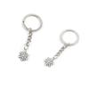 100 PCS Antique Silver Keyrings Keychains Key Ring Chains Tags Clasps Z1QM4 Snowflake Snow Flake view 1