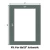 CountryArtHouse Charcoal Acid Free 11x14 Picture Frame Mats with White Core Bevel Cut for 8x12 Pictures - Fits 11x14 Frame - Pack of 10 Mats view 2