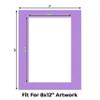 CountryArtHouse Light Purple Acid Free 11x14 Picture Frame Mats with White Core Bevel Cut for 8x12 Pictures - Fits 11x14 Frame - Pack of 10 Mats view 2
