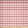 Ambesonne Checkered Fabric by The Yard, Horizontally Striped Design Gingham Inspired Old Fashioned Traditional Print, Microfiber Fabric for Arts and Crafts Textiles & Decor, 3 Yards, Coral White view 1