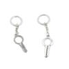 100 PCS Antique Silver Keyrings Keychains Key Ring Chains Tags Clasps N8GD6 Fake Skeleton Key view 1