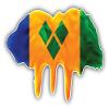 Saint Vincent and The Grenadines Flag Blot Decorative Scrapbooking Sticker Waterproof Vinyl Stickers for Water Bottle, Laptop & Phone Case 50 Pack view 2