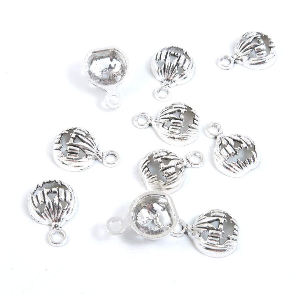420 Pieces Antique Silver Tone Jewelry Making Charms Crafting Beading Craft N2DK4 Halloween Pumpkins