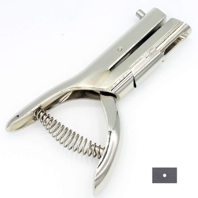 Kucaa 2-inch Reach 1/8 inch 3mm Deep Throat Heavy Duty Hand Held Single Hole Punch for PVC Cards ID Cards Badge Photos