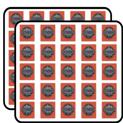 Greensboro City USA Grunge Label Decorative Scrapbooking Sticker Waterproof Vinyl Stickers for Water Bottle, Laptop & Phone Case 50 Pack