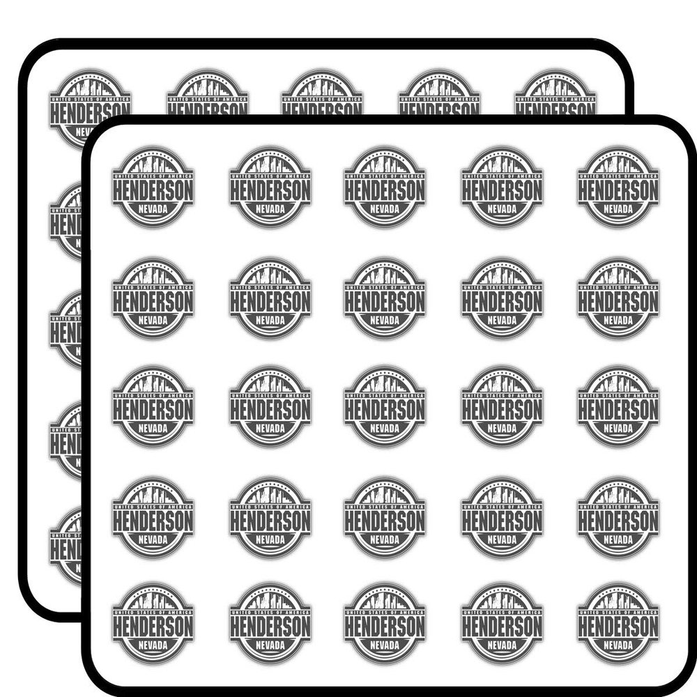 Henderson City USA Label Decorative Scrapbooking Sticker Waterproof Vinyl Stickers for Water Bottle, Laptop & Phone Case 50 Pack