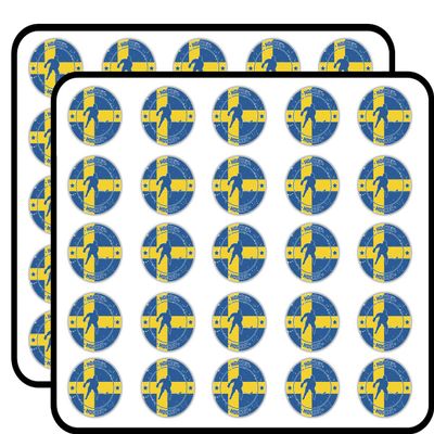 Sweden Flag Hockey Sport Emblem Decorative Scrapbooking Sticker Waterproof Vinyl Stickers for Water Bottle, Laptop & Phone Case 50 Pack