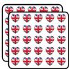 United Kingdom World Flag Glossy Heart Decorative Scrapbooking Sticker Waterproof Vinyl Stickers for Water Bottle, Laptop & Phone Case 50 Pack view 1