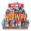 Welcome to Norway Travel Emblem Decorative Scrapbooking Sticker Waterproof Vinyl Stickers for Water Bottle, Laptop & Phone Case 50 Pack view 2