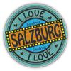I Love Salzburg City Austria Label Decorative Scrapbooking Sticker Waterproof Vinyl Stickers for Water Bottle, Laptop & Phone Case 50 Pack view 2