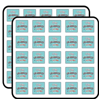 I Love Los Angeles City USA Vintage Label Decorative Scrapbooking Sticker Waterproof Vinyl Stickers for Water Bottle, Laptop & Phone Case 50 Pack