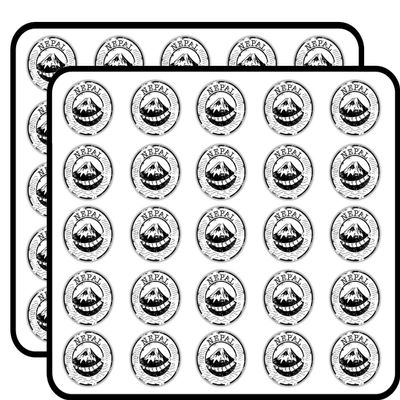Nepal Grunge Stamp Decorative Scrapbooking Sticker Waterproof Vinyl Stickers for Water Bottle, Laptop & Phone Case 50 Pack