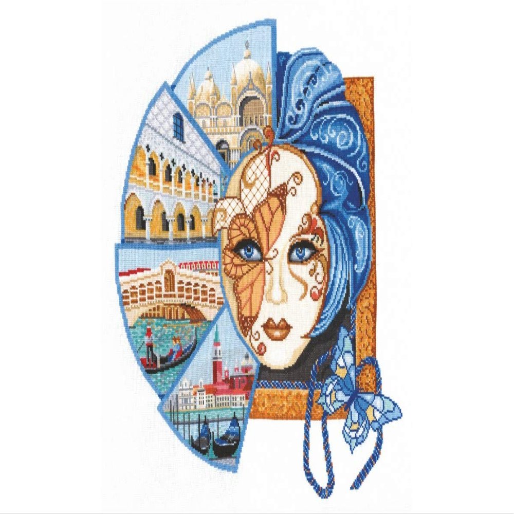 Andriana Cross Stitch Kit - Venetian Mask
