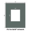CountryArtHouse Charcoal Acid Free 16x20 Picture Frame Mats with White Core Bevel Cut for 8x10 Pictures - Fits 16x20 Frame - One Mat view 2