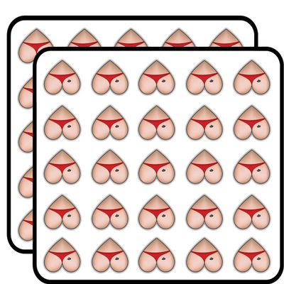 Heart Thong On Ropes Sexy Sticker for Scrapbooking Waterproof Vinyl Stickers for Water Bottle, Laptop & Phone Case 50 Pack