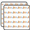Friends Together Inspired Silhouette 50 Pack 1-Inch Retro Stickers for Scrapbooking, Journals, Planners, Laptops, Phones and Water Bottles view 1