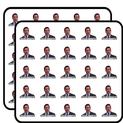 i Declare Bankruptcy 50 Pack 1-Inch Retro Stickers for Scrapbooking, Journals, Planners, Laptops, Phones and Water Bottles