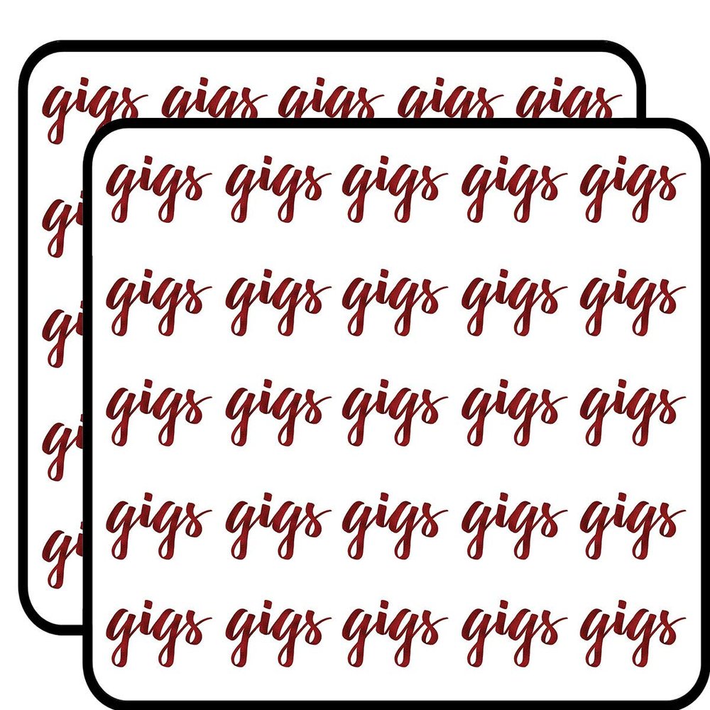 Gigs 50 Pack 1-Inch Retro Stickers for Scrapbooking, Journals, Planners, Laptops, Phones and Water Bottles