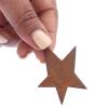 Pack of 18 Rusty Tin Star Cutouts - Rusted Metal Stars for DIY Crafts - Primitive, Rustic Country, Farmhouse DIY Crafts and Decorative Accents (Size: 2 inch Long x 1-1/2 inch Wide) view 2