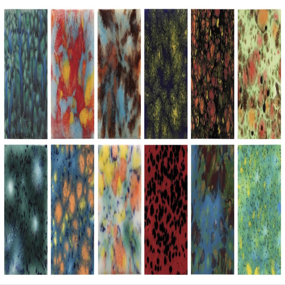 Mayco Jungle Gems Glaze, 1 Pint, Assorted Colors, Set of 12
