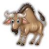 Cartoon Wildebeest Animal Decorative Scrapbooking Sticker Waterproof Vinyl Stickers for Water Bottle, Laptop & Phone Case 50 Pack view 2