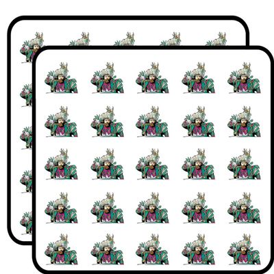 Eagles Jason Kelce 50 Pack 1-Inch Retro Stickers for Scrapbooking, Journals, Planners, Laptops, Phones and Water Bottles