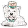 Hipster West Highland White Terrier Dog Decorative Scrapbooking Sticker Waterproof Vinyl Stickers for Water Bottle, Laptop & Phone Case 50 Pack view 2