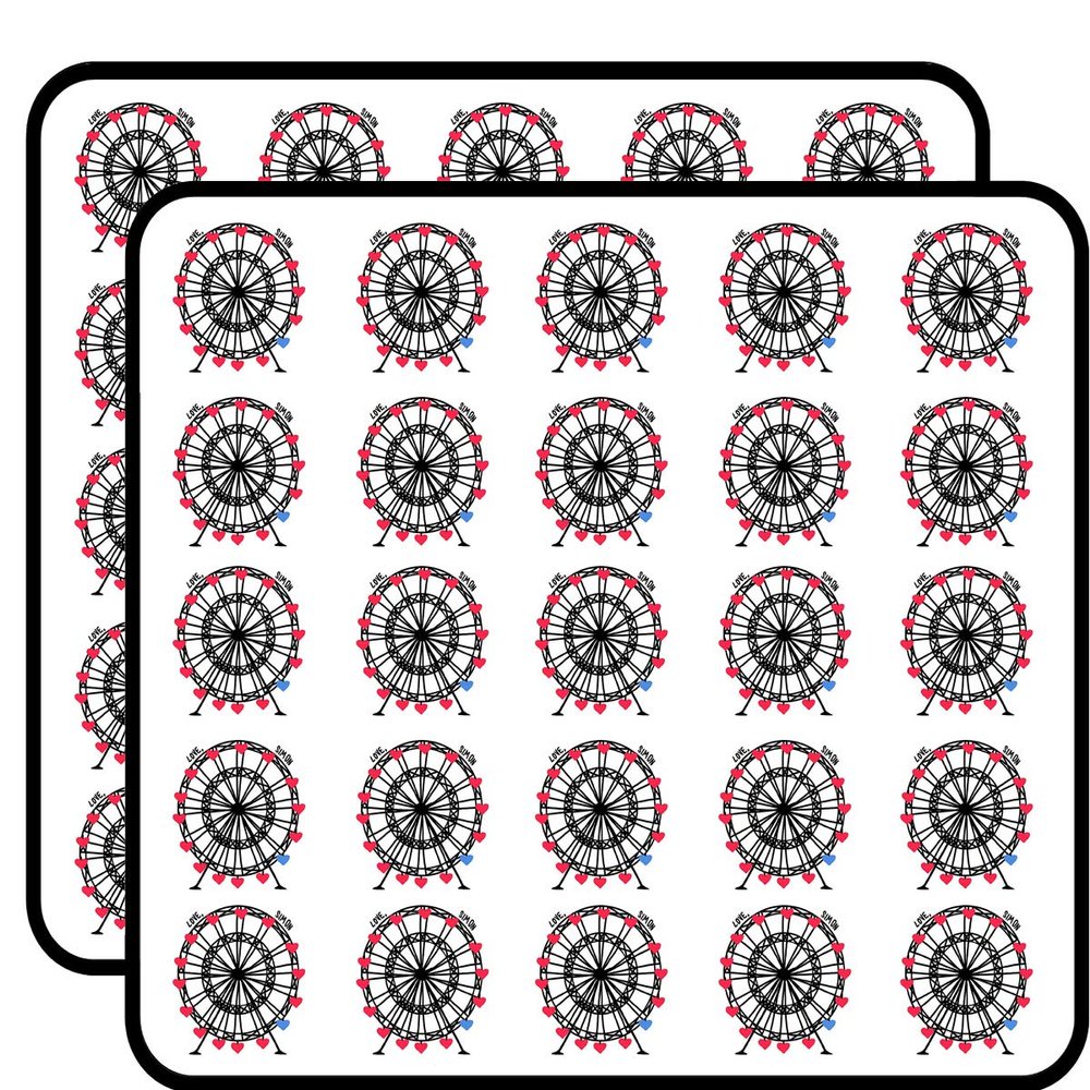 Love, Simon 50 Pack 1-Inch Retro Stickers for Scrapbooking, Journals, Planners, Laptops, Phones and Water Bottles
