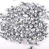 Calvas Rice Grains Austrian Crystal Beads 100pcs 68mm Oval Shape Glass Crystal Loose Beads for Jewelry Making Bracelet DIY - (Color: S293 Silver) view 1