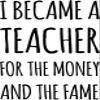 I Became a Teacher for The Money and The Fame 50 Pack 1-Inch Retro Stickers for Scrapbooking, Journals, Planners, Laptops, Phones and Water Bottles view 2
