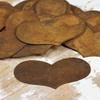 Pack of 12 Rusty Tin Folk Heart Cutouts - Rusted Metal Heart Shapes for DIY Crafts - Primitive, Rustic Country, Farmhouse DIY Crafts and Decorative Accents (Size: 2" Long x 3-1/2" Wide) view 2