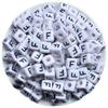 Calvas 50PCS White Square English Letters F Alphabet Acrylic Beads for Jewelry Making DIY Bracelets Supplies 10mm Optional Letters - (Color: U, Item Diameter: 10MM 50PCS) view 2