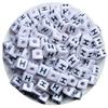 Calvas 50PCS White Square English Letters F Alphabet Acrylic Beads for Jewelry Making DIY Bracelets Supplies 10mm Optional Letters - (Color: U, Item Diameter: 10MM 50PCS) view 4