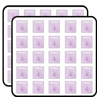 Mermaid Copenhagen Denmark Travel Sticker for Scrapbooking Waterproof Vinyl Stickers for Water Bottle, Laptop & Phone Case 50 Pack
