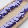 Yalulu 10 Yard/Lot 1 Inch Ruffled Chiffon Tape Ribbon Pleated Chiffon Lace Trim DIY Craft Sewing Material Headwear Accessories Supply (Purple) view 3