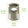 Ellipse Cord Locks for Use with Paracord, Bungee Cord, Drawstrings, Backpacks, and More 1/4 Inch Hole Diameter (500 Pack, Foliage Green) view 3