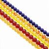 Calvas DIY Accessories Resin Faux Ambers 5 6 8 10mm Round Loose Beads for Jewelry Making Bodhi Prayer Beeswax Acrylic Spacer 15" A213 - (Color: Blue, Item Diameter: 5mm) view 2