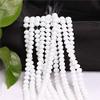 Calvas Plastic Round Beads 4mm 148Pcs/Lot Mixed Faceted Crystal Glass Spacer Rondelle Loose Beading for Handmade Jewelry Making - (Color: White Porcelain, Item Diameter: 4mm 145pcs) view 1