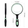 Large Magnifying Glass 5X Handheld Reading Magnifier for Seniors & Kids - 100MM 4INCHES Real Glass Magnifying Lens for Book Newspaper Reading, Insect and Hobby Observation, Classroom Science (GREEN) view 2