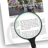 Large Magnifying Glass 5X Handheld Reading Magnifier for Seniors & Kids - 100MM 4INCHES Real Glass Magnifying Lens for Book Newspaper Reading, Insect and Hobby Observation, Classroom Science (GREEN) view 3