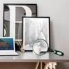 Large Magnifying Glass 5X Handheld Reading Magnifier for Seniors & Kids - 100MM 4INCHES Real Glass Magnifying Lens for Book Newspaper Reading, Insect and Hobby Observation, Classroom Science (GREEN) view 4