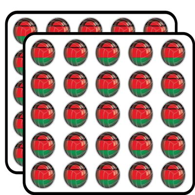 Malawi Volleyball World Flag Decorative Scrapbooking Sticker Waterproof Vinyl Stickers for Water Bottle, Laptop & Phone Case 50 Pack
