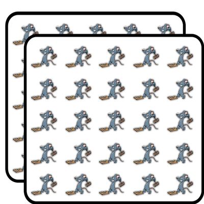 Funny Rat with Cheese Decorative Scrapbooking Sticker Waterproof Vinyl Stickers for Water Bottle, Laptop & Phone Case 50 Pack