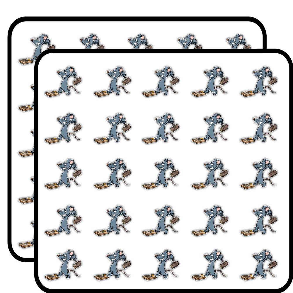 Funny Rat with Cheese Decorative Scrapbooking Sticker Waterproof Vinyl Stickers for Water Bottle, Laptop & Phone Case 50 Pack